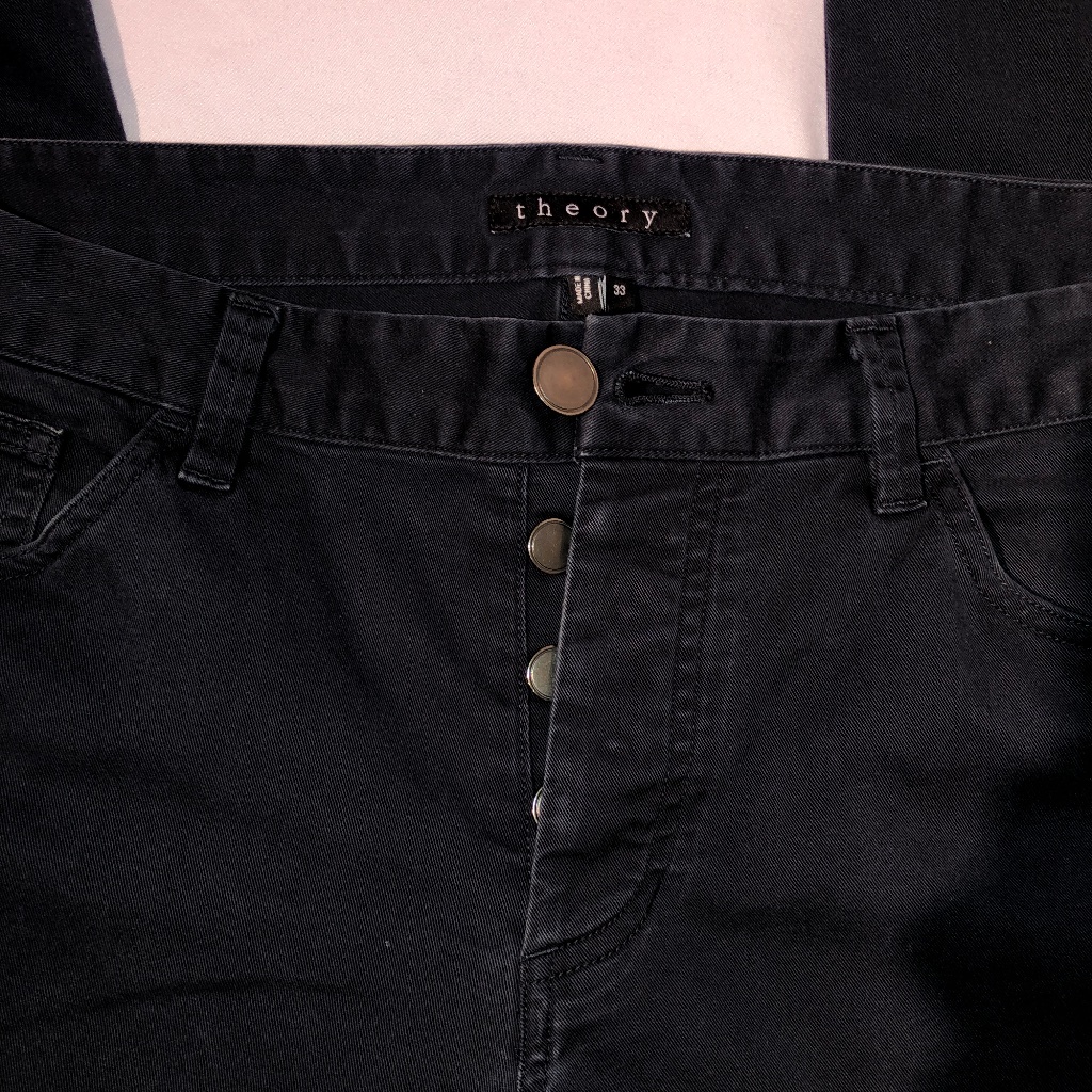 Men's Theory Haydin_writer Button Fly Straight Leg ~ Navy Pants ~ 33